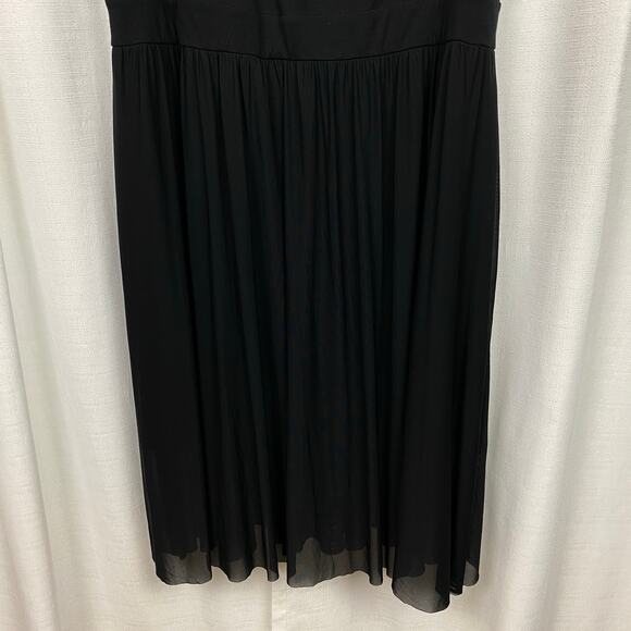 Torrid Black Sleeveless Knit To Mesh Skater Dress Sz.3 - Picture 5 of 14